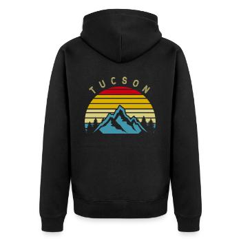 Arizona, Phoenix, Sedona, États-Unis, Grand Canyon, Amérique - Veste à capuche bio Premium Unisexe - noir - Dos - Nico (187cm)