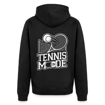 Drôle de joueur de tennis Raquette Tennis - Veste à capuche bio Premium Unisexe - noir - Dos - Nico (187cm)