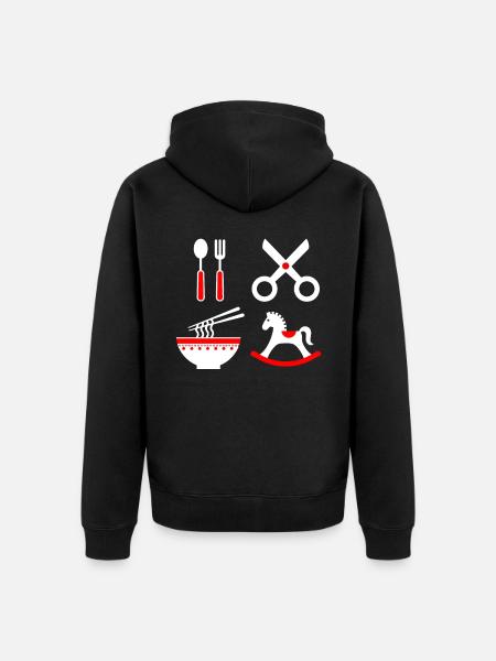Bébé avec un contraste élevé - Veste à capuche bio Premium Unisexe - noir