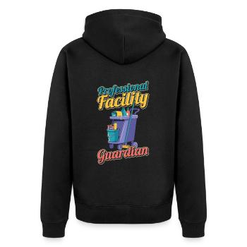 Gardien - Veste à capuche bio Premium Unisexe - noir - Dos - Nico (187cm)
