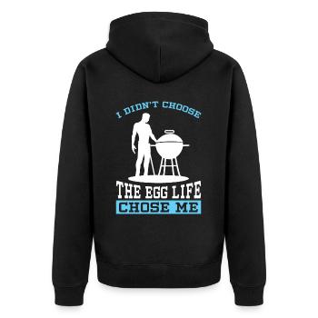 BBQ : The Egg Life m’a choisi - Veste à capuche bio Premium Unisexe - noir - Dos - Nico (187cm)