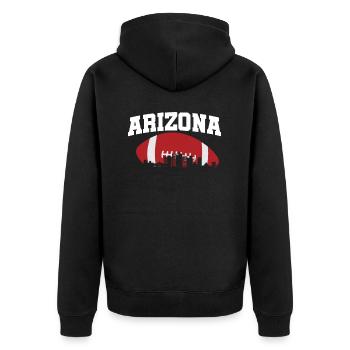 Arizona State Sedona Phoenix Grand Canyon AZ - Unisex Premium Organic Zip Hoodie - black - Back - Nico (187cm)