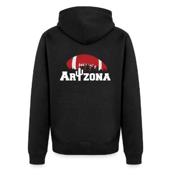 Arizona State Sedona Phoenix Grand Canyon AZ - Unisex Premium Organic Zip Hoodie - black - Back - Nico (187cm)