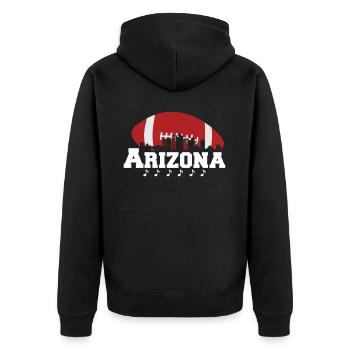 Arizona State Sedona Phoenix Grand Canyon AZ - Unisex Premium Organic Zip Hoodie - black - Back - Nico (187cm)