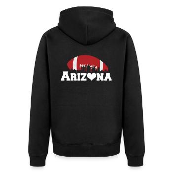 Arizona State Sedona Phoenix Grand Canyon AZ - Unisex Premium Organic Zip Hoodie - black - Back - Nico (187cm)
