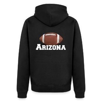 Arizona State Sedona Phoenix Grand Canyon AZ - Unisex Premium Organic Zip Hoodie - black - Back - Nico (187cm)