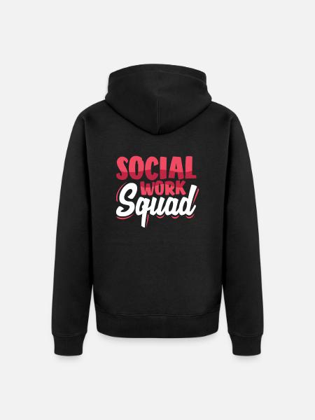 Social Work Squad - Unisex Premium Organic Zip Hoodie - black