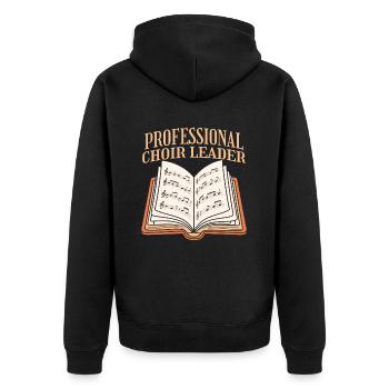Choir teacher - Unisex Premium Organic Zip Hoodie - black - Back - Nico (187cm)