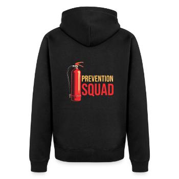 Fire Protection Officer Kader - Unisex Premium Organic Zip Hoodie - black - Back - Nico (187cm)