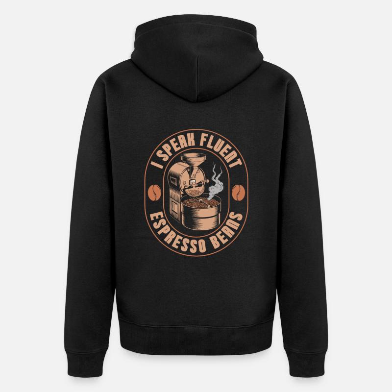 Kaffeeröster - Unisex Premium Bio Zip Hoodie - Schwarz
