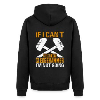 Funny House Demolition Day Kann meinen Vorschlagha - Unisex Premium Bio Zip Hoodie - Schwarz - Hinten - Nico (187cm)