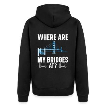 Ingénieur des ponts Construction de ponts Génie civil - Veste à capuche bio Premium Unisexe - noir - Dos - Nico (187cm)