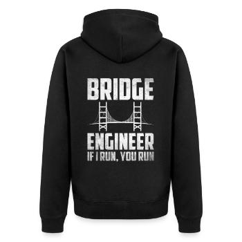 Ingénieur des ponts Construction de ponts Génie civil - Veste à capuche bio Premium Unisexe - noir - Dos - Nico (187cm)