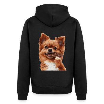 Chien - Veste à capuche bio Premium Unisexe - noir - Dos - Nico (187cm)