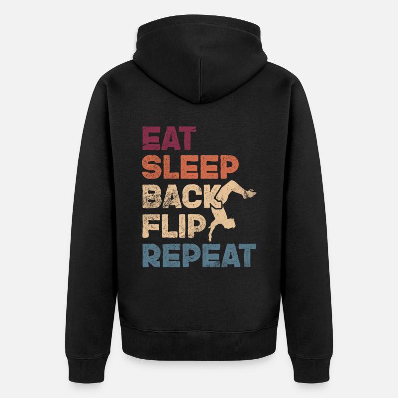 Backflip - Unisex Premium Bio Zip Hoodie - Schwarz