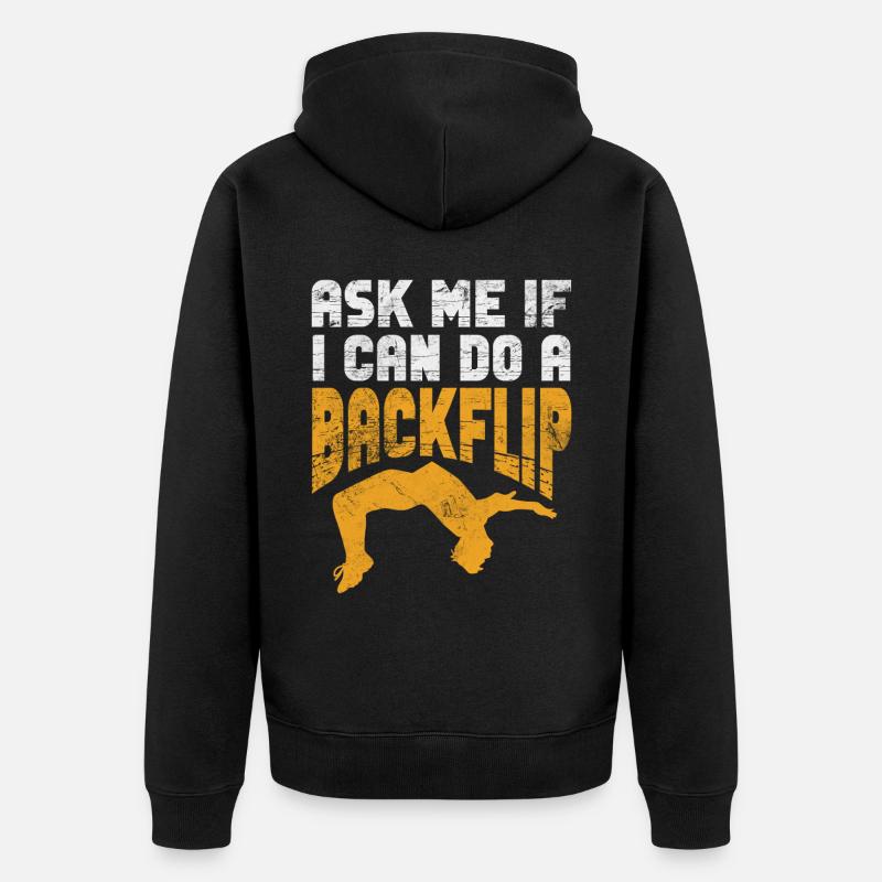 Backflip - Unisex Premium Bio Zip Hoodie - Schwarz