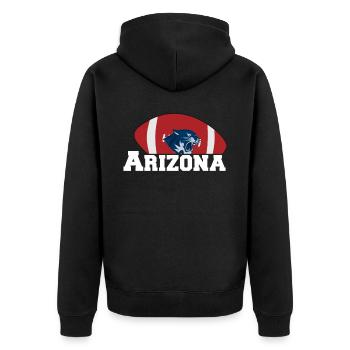 Arizona State Sedona Phoenix Grand Canyon AZ - Unisex Premium Organic Zip Hoodie - black - Back - Nico (187cm)