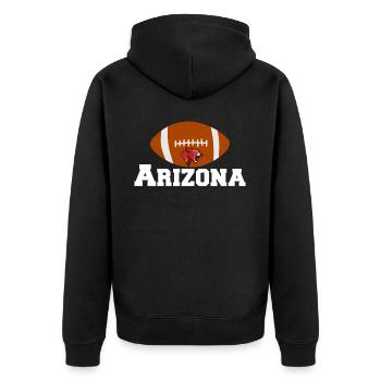 Arizona State Sedona Phoenix Grand Canyon AZ - Unisex Premium Organic Zip Hoodie - black - Back - Nico (187cm)