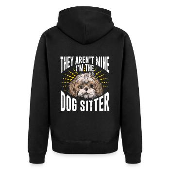 Dog Walker Professional Pet Sitter Dog Walking - Unisex Premium Bio Zip Hoodie - Schwarz - Hinten - Nico (187cm)