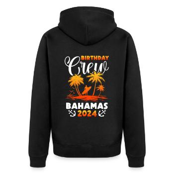 Bahamas Île des Caraïbes Cadeau d’été de l’Atlantique - Veste à capuche bio Premium Unisexe - noir - Dos - Nico (187cm)