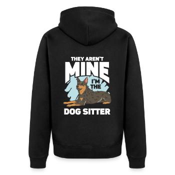 Dog Walker Professional Pet Sitter Dog Walking - Unisex Premium Bio Zip Hoodie - Schwarz - Hinten - Nico (187cm)