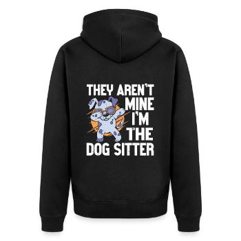 Dog Walker Professional Pet Sitter Dog Walking - Unisex Premium Bio Zip Hoodie - Schwarz - Hinten - Nico (187cm)