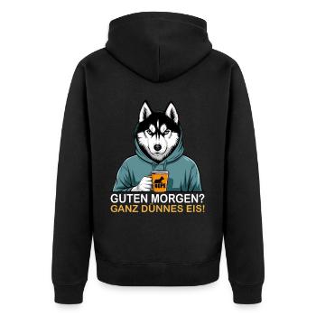 Bonjour glace très mince - Veste à capuche bio Premium Unisexe - noir - Dos - Nico (187cm)