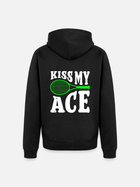 Tennis Player - Unisex Premium Organic Zip Hoodie - black