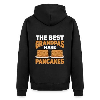Pancakes Breakfast Food Lover - Unisex Premium Organic Zip Hoodie - black - Back - Nico (187cm)
