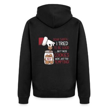Christmas Time Cookies Gingerbread Baking - Unisex Premium Organic Zip Hoodie - black - Back - Nico (187cm)