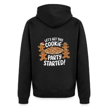 Christmas Time Cookies Gingerbread Baking - Unisex Premium Organic Zip Hoodie - black - Back - Nico (187cm)