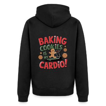 Christmas Time Cookies Gingerbread Baking - Unisex Premium Organic Zip Hoodie - black - Back - Nico (187cm)