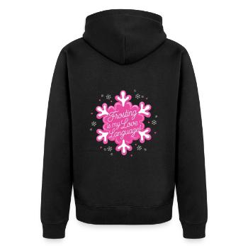 Christmas Time Cookies Gingerbread Baking - Unisex Premium Organic Zip Hoodie - black - Back - Nico (187cm)