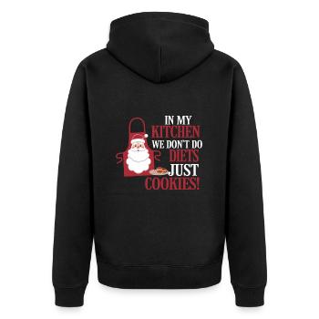 Christmas Time Cookies Gingerbread Baking - Unisex Premium Organic Zip Hoodie - black - Back - Nico (187cm)