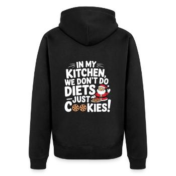 Christmas Time Cookies Gingerbread Baking - Unisex Premium Organic Zip Hoodie - black - Back - Nico (187cm)