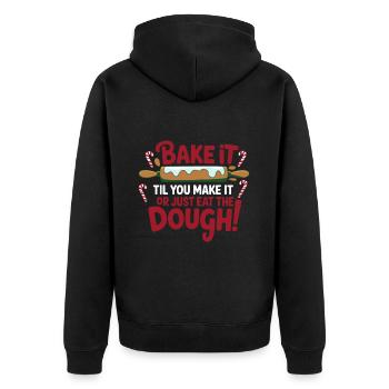 Christmas Time Cookies Gingerbread Baking - Unisex Premium Organic Zip Hoodie - black - Back - Nico (187cm)