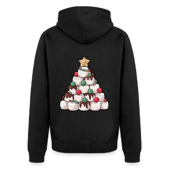 Arbre de Noël Guimauve - Veste à capuche bio Premium Unisexe - noir - Dos - Nico (187cm)