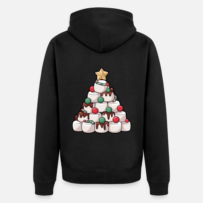Arbre de Noël Guimauve - Veste à capuche bio Premium Unisexe - noir