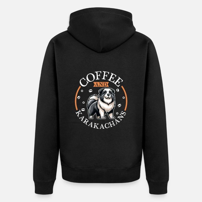 Café et Karakatshan - Veste à capuche bio Premium Unisexe - noir