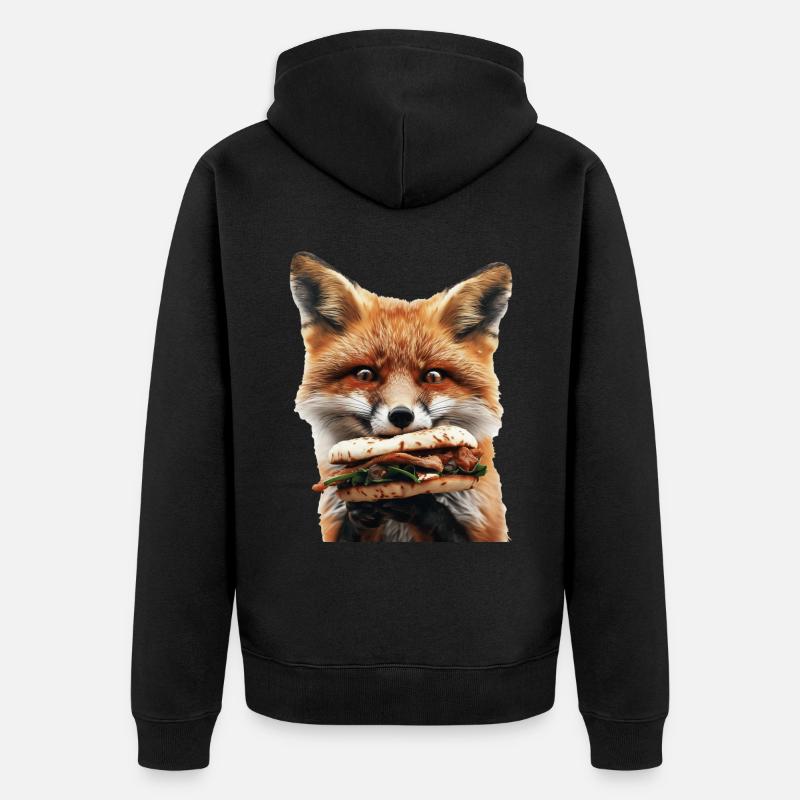 Fuchs - Unisex Premium Bio Zip Hoodie - Schwarz