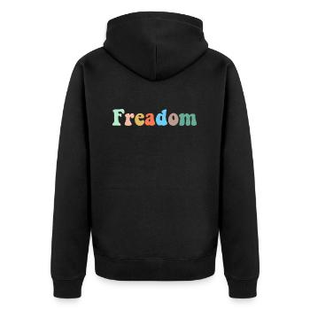 Buch Bücher Bibliothek Literatur Lesen Read Books - Unisex Premium Bio Zip Hoodie - Schwarz - Hinten - Nico (187cm)