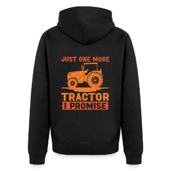 Tracteur agricole Tracteur vintage Farmers - Veste à capuche bio Premium Unisexe - noir - Dos - Nico (187cm)