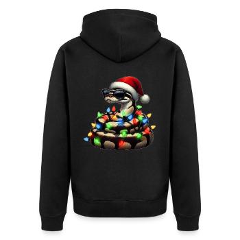 Ball Python Schlange Sonnenbrille Niedlich Weihnac - Unisex Premium Bio Zip Hoodie - Schwarz - Hinten - Nico (187cm)