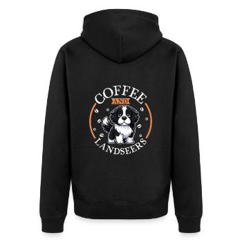 Café et Landseer - Veste à capuche bio Premium Unisexe - noir - Dos - Nico (187cm)
