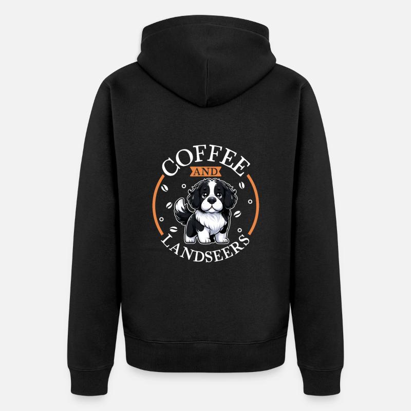 Café et Landseer - Veste à capuche bio Premium Unisexe - noir