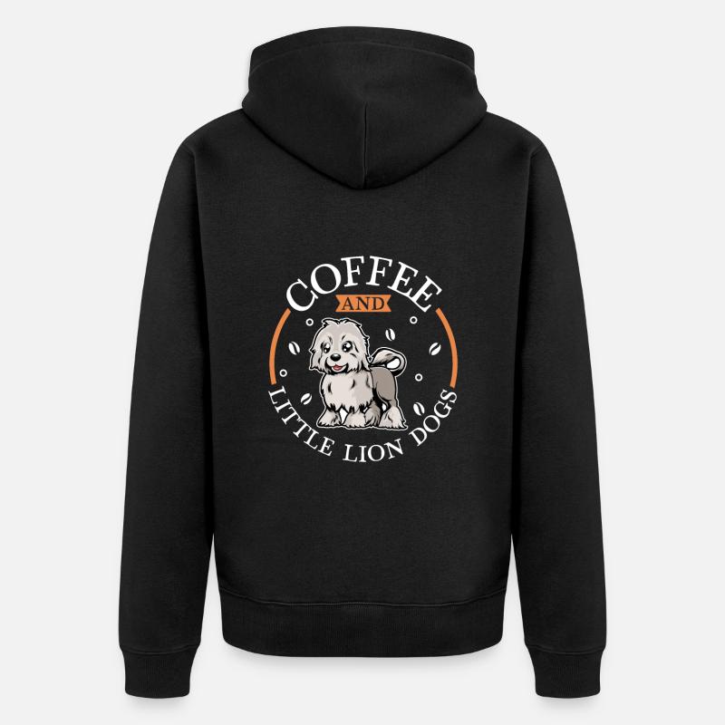 Café et Löwchen - Veste à capuche bio Premium Unisexe - noir