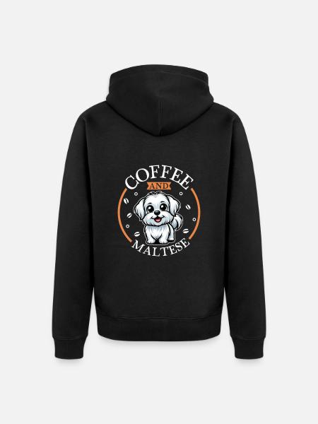 Coffee and Malteser - Unisex Premium Organic Zip Hoodie - black