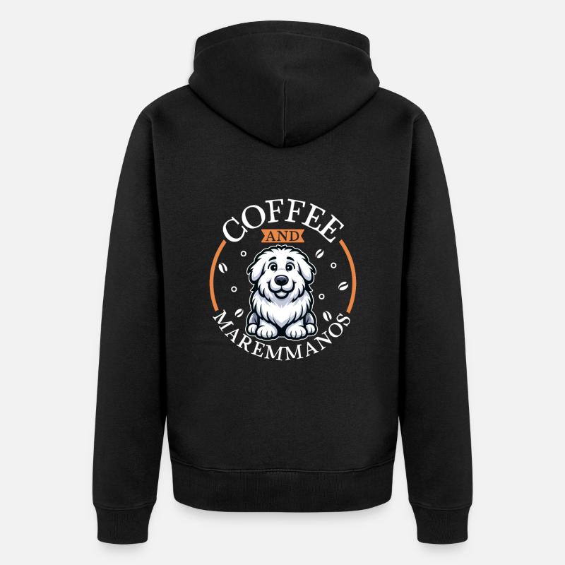 Café et Berger Maremme-Abruzzes - Veste à capuche bio Premium Unisexe - noir