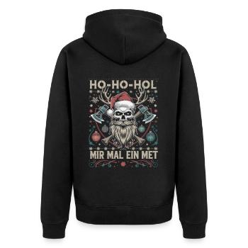 Ho Ho Prenons un hydromel - Veste à capuche bio Premium Unisexe - noir - Dos - Nico (187cm)