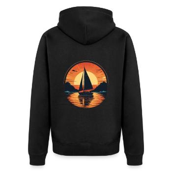 Voilier Sunset Adventure - Veste à capuche bio Premium Unisexe - noir - Dos - Nico (187cm)
